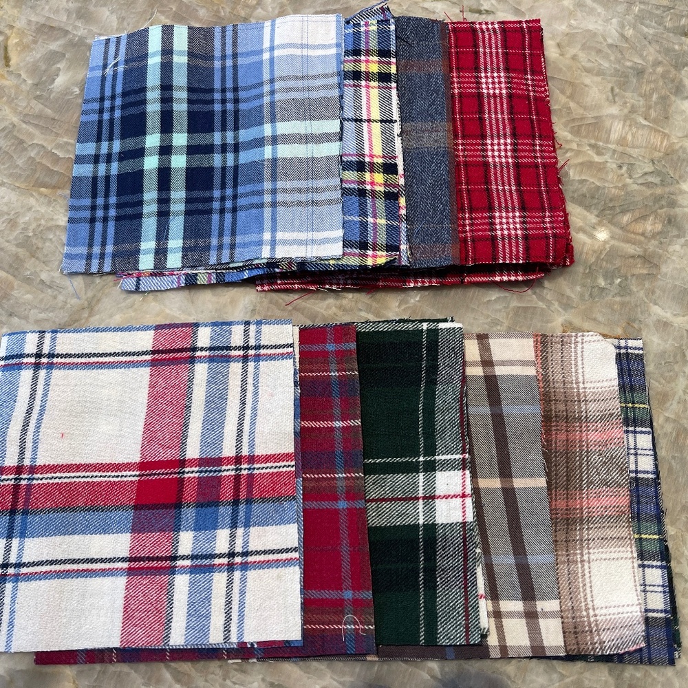 36 Precut 5" Quilt Squares Assorted Fabric Charm Pack repurposed flannel
